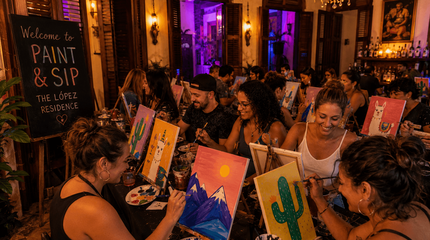 Paint & Sip at The López Residence