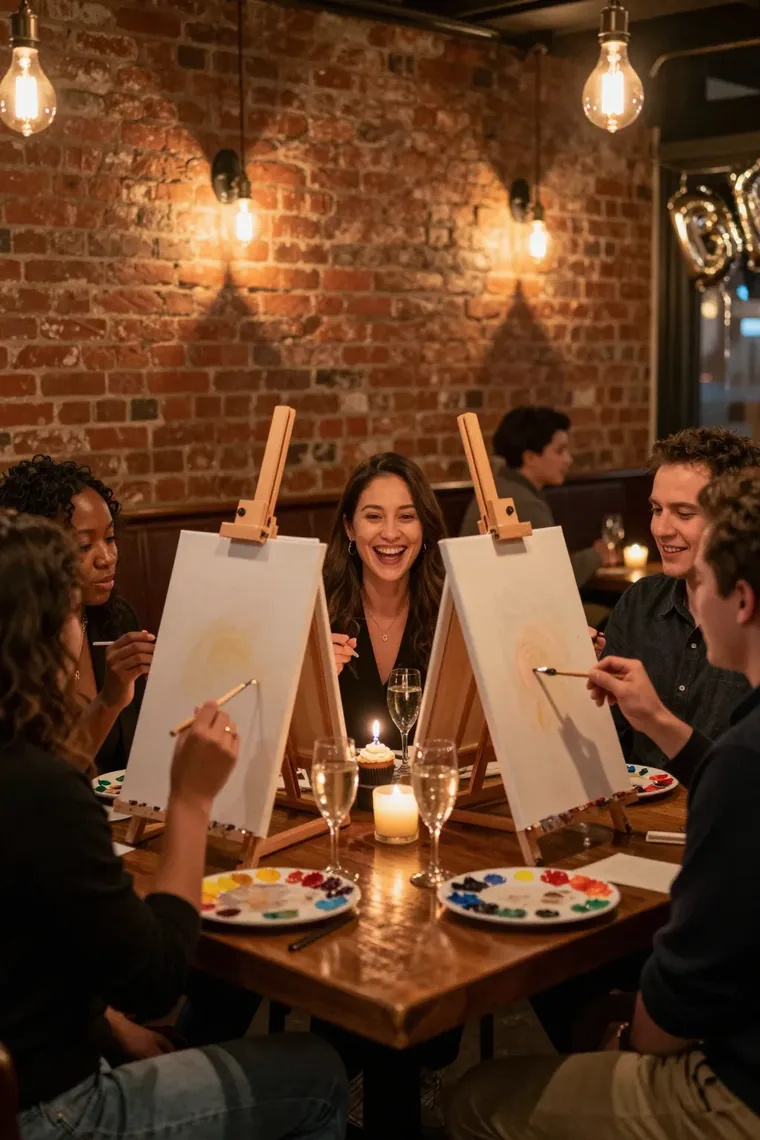 A birthday paint night