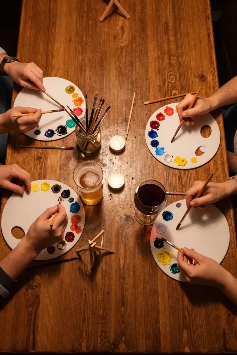 Palettes, brushes and cocktails