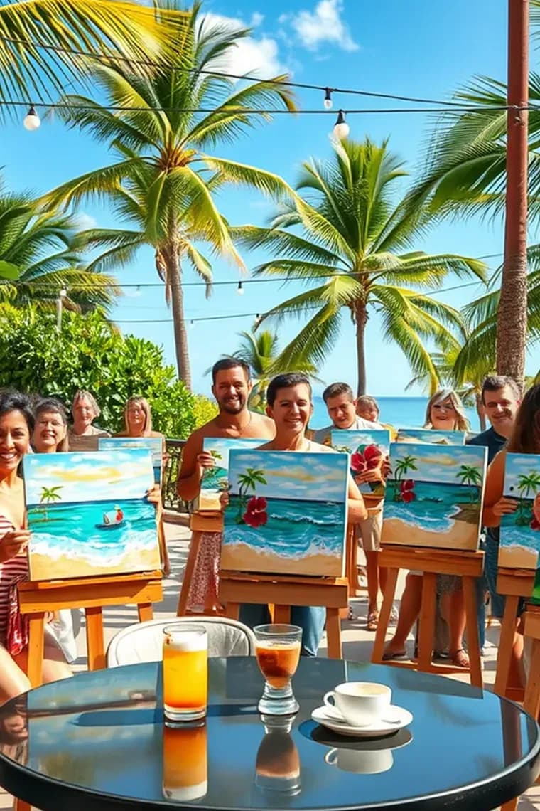 Paint & sip in Aguadilla, Puerto Rico